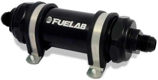 FUELAB FUEL SYSTEMS Fuel Filter In-Line 5in 6 Micron Fibgerglass 8AN FUELAB FUEL SYSTEMS