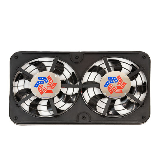 FLEX-A-LITE Dual 12-1/8in Lo Profile puller Fans w/Controls FLEX-A-LITE