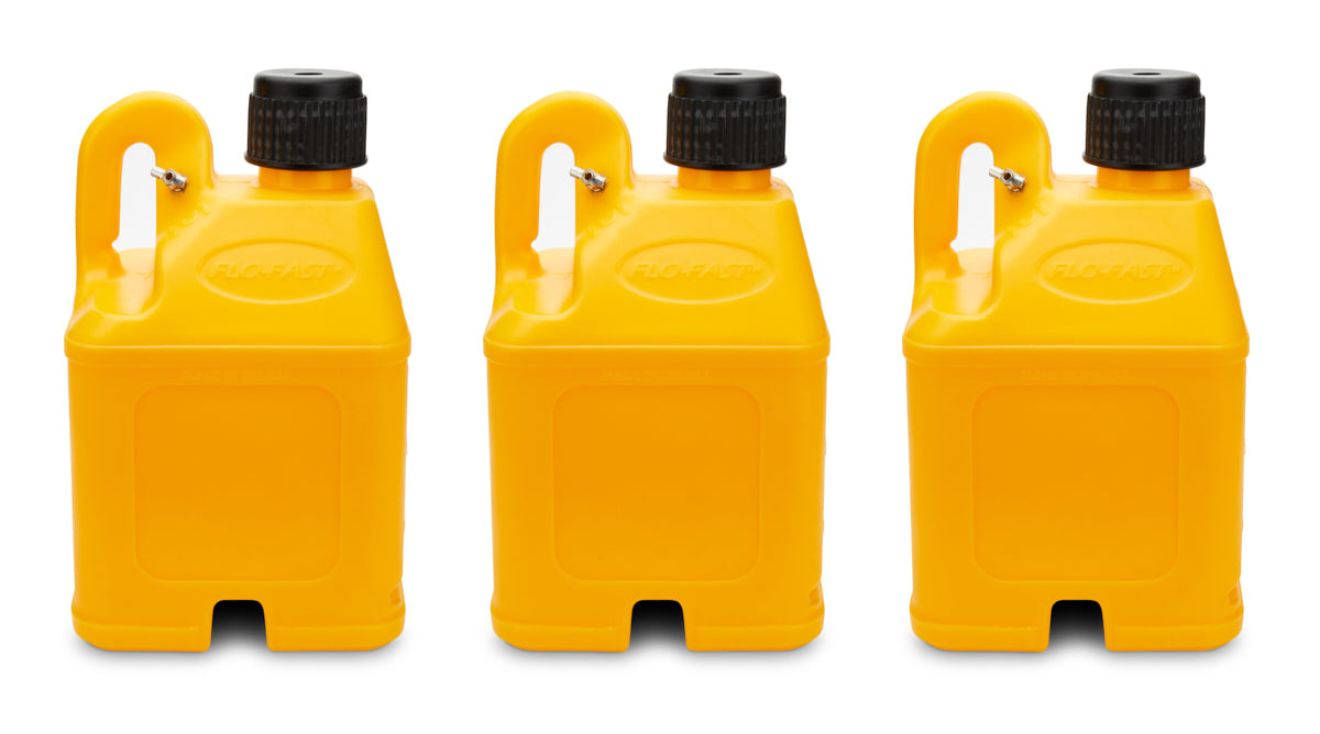 FLO-FAST Utility Container Yellow (Case of 3) Stackable FLO-FAST