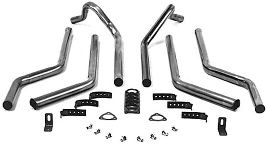 FLOWTECH Dual Exhaust Header Back Kit - Super Street FLOWTECH