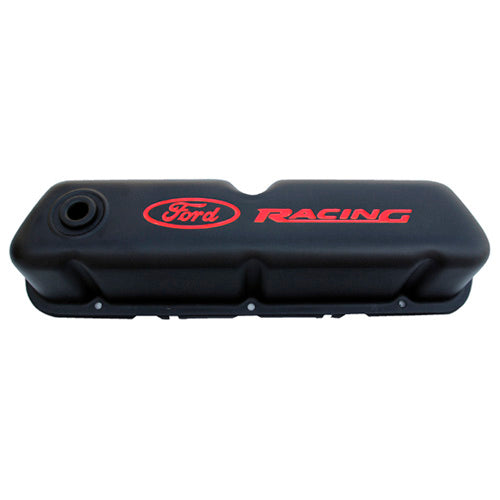 FORD Black Steel Valve Cover Set w/Ford Racing Logo FORD