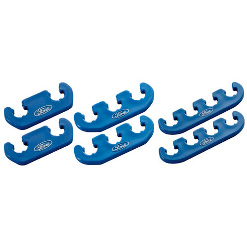 FORD Spark Plug Wire Dividers 6pk Blue Plastic FORD