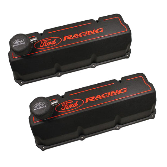 FORD 351C Aluminum Valve Cover Set - Black Finish FORD