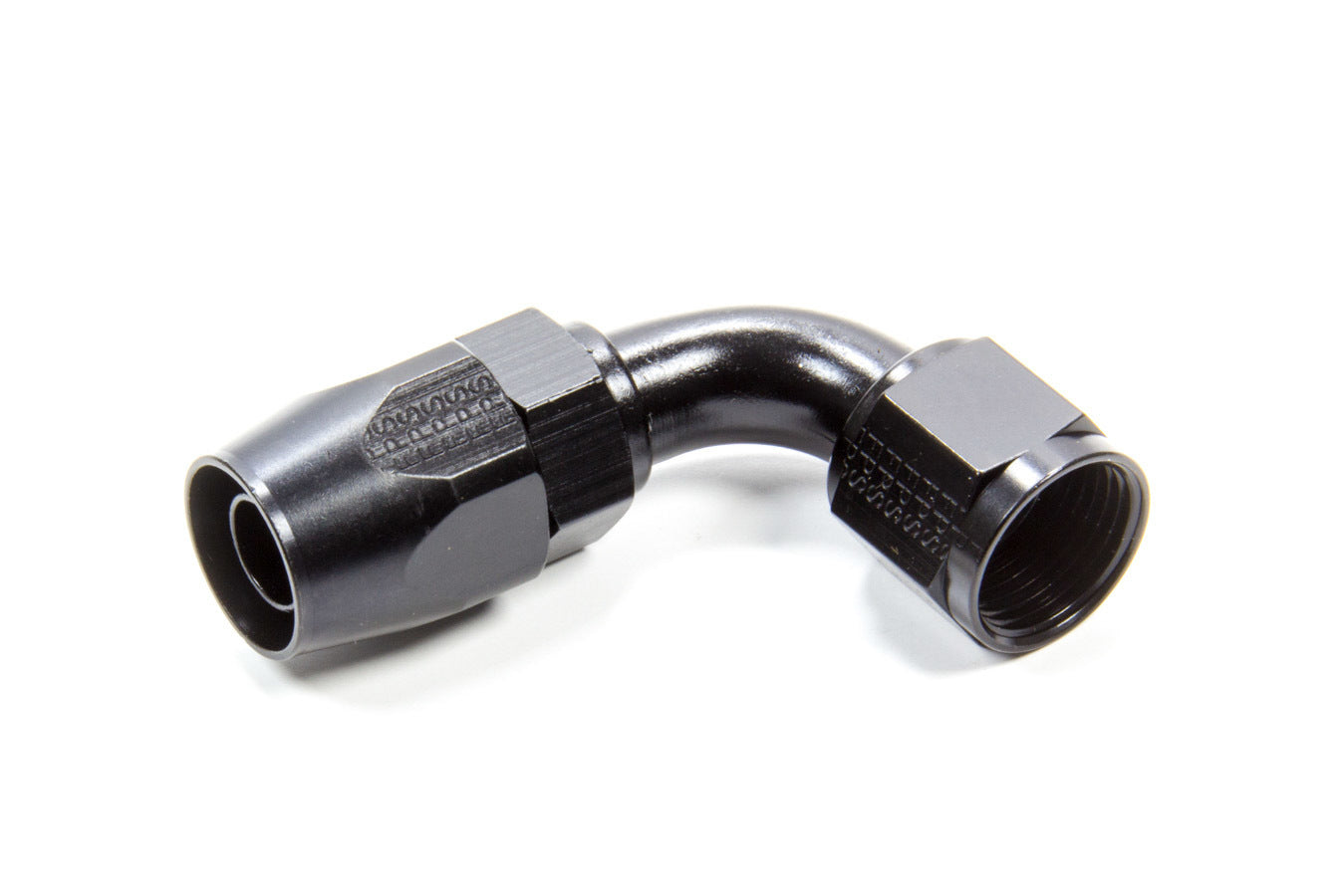 FRAGOLA Hose Fitting #10 90 Deg Black FRAGOLA