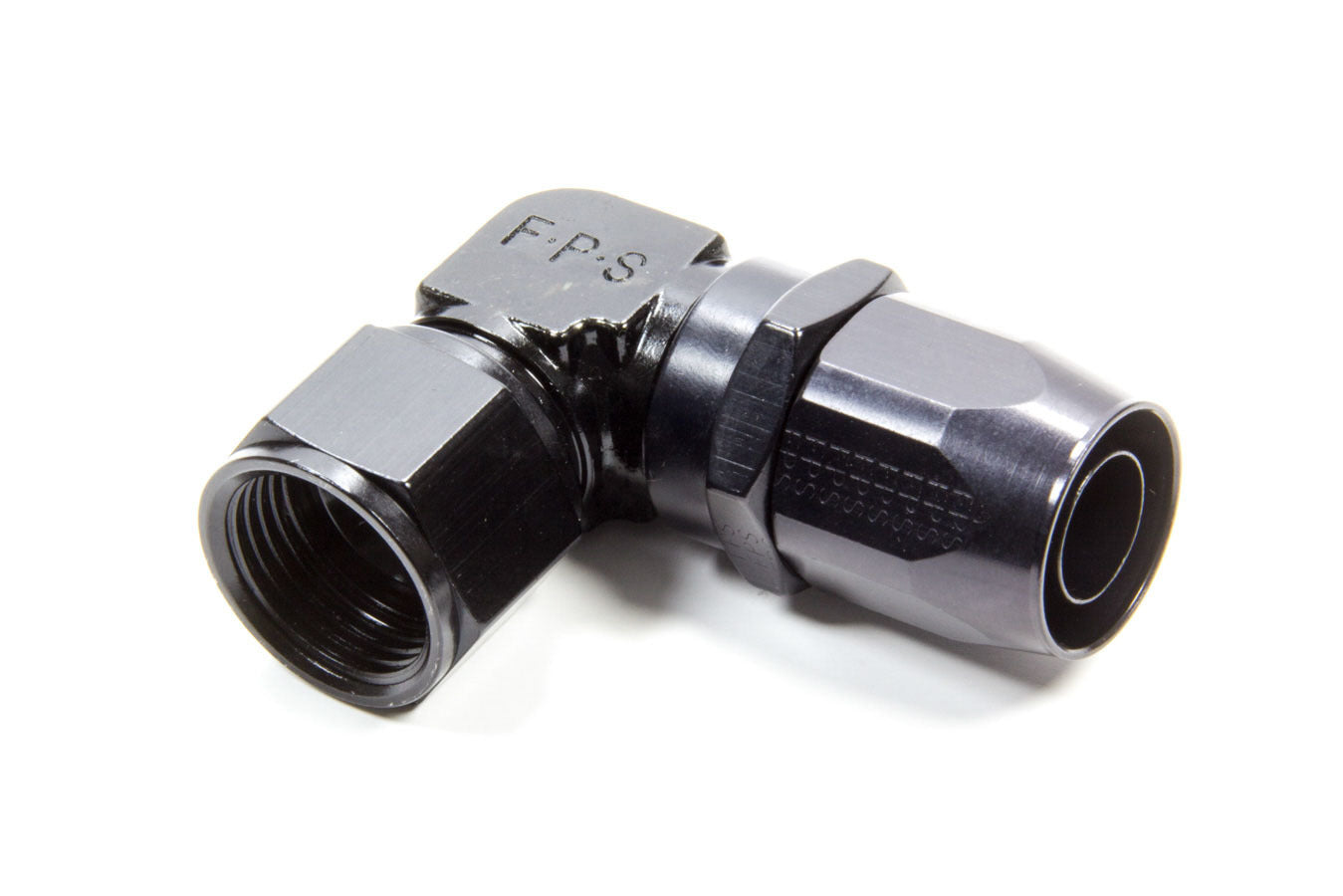 FRAGOLA Hose Fitting #12 90 Deg Black - Low Profile FRAGOLA