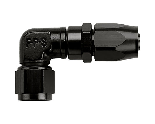 FRAGOLA Hose Fitting #20 90 Degr Black - Low Pro-File FRAGOLA