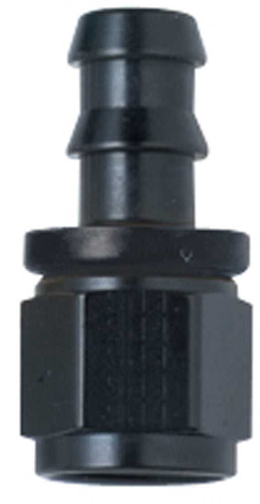 FRAGOLA Hose Fitting #4 Straight Push Lock Black FRAGOLA