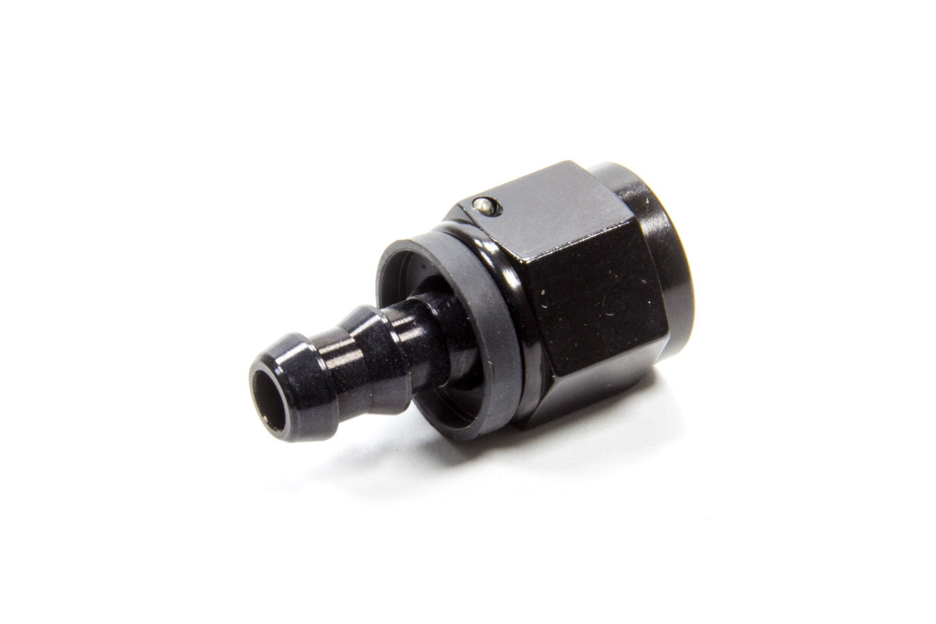 FRAGOLA Hose Fitting Push Lock #8 Str. to #6 Hose Black FRAGOLA