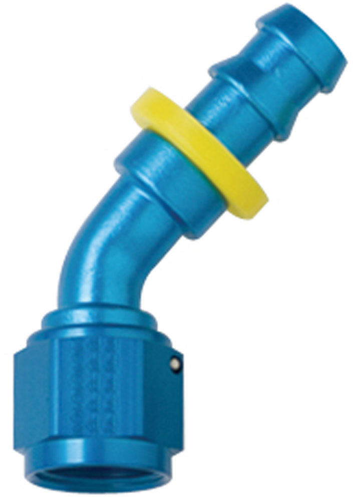 FRAGOLA Hose Fitting #4 45 Deg Push Lock FRAGOLA