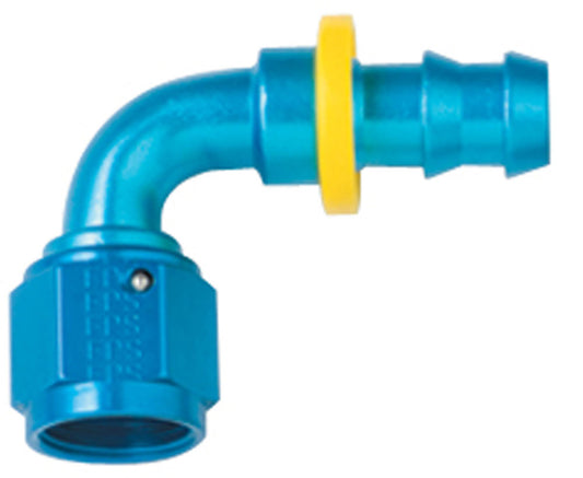 FRAGOLA Hose Fitting #4 90 Deg Push Lock FRAGOLA