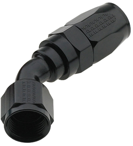 FRAGOLA Hose Fitting #4 45 Deg Pro-Flow Black FRAGOLA