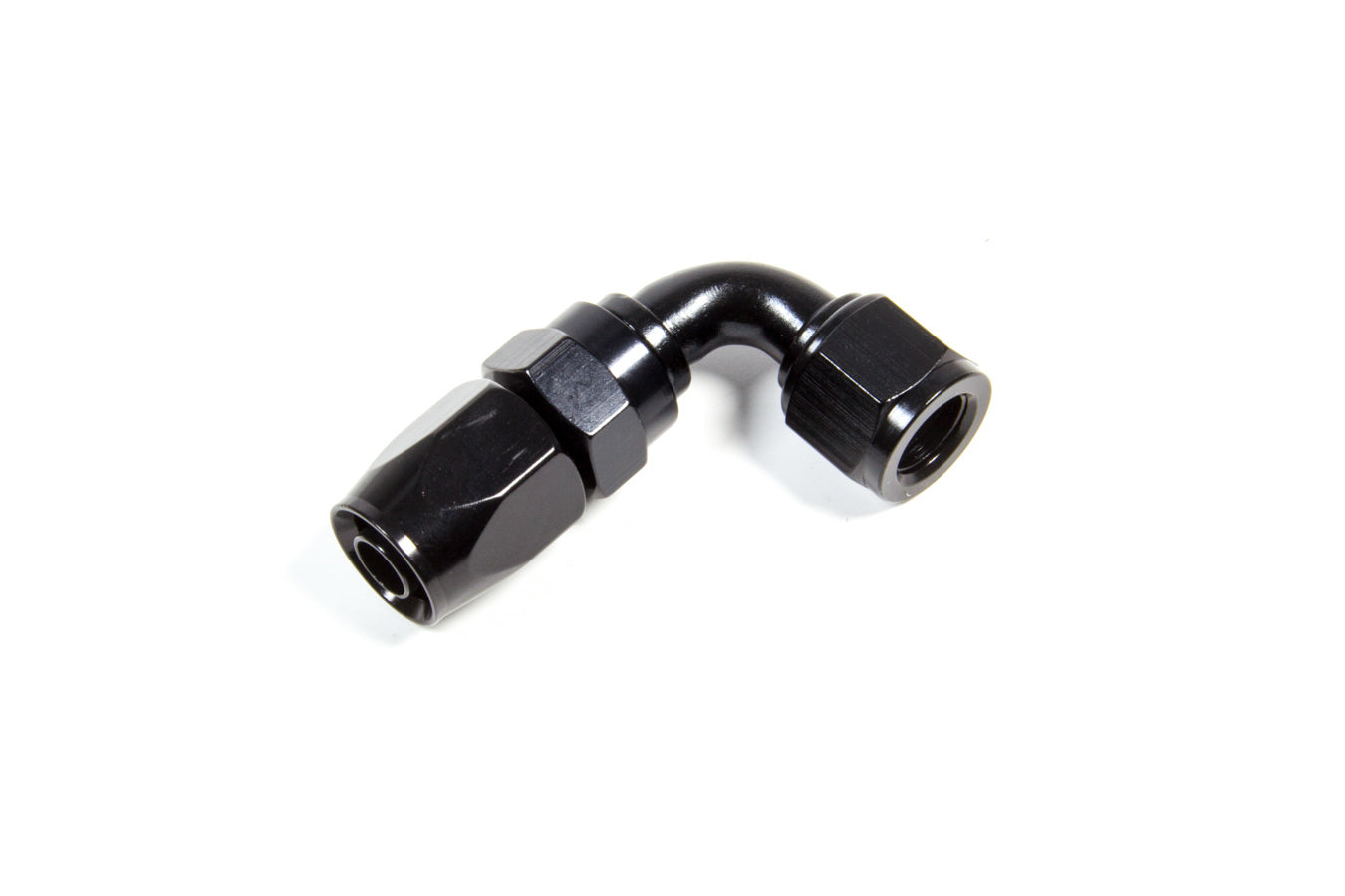 FRAGOLA Hose Fitting #6 90 Deg. to #8 Hose Black FRAGOLA