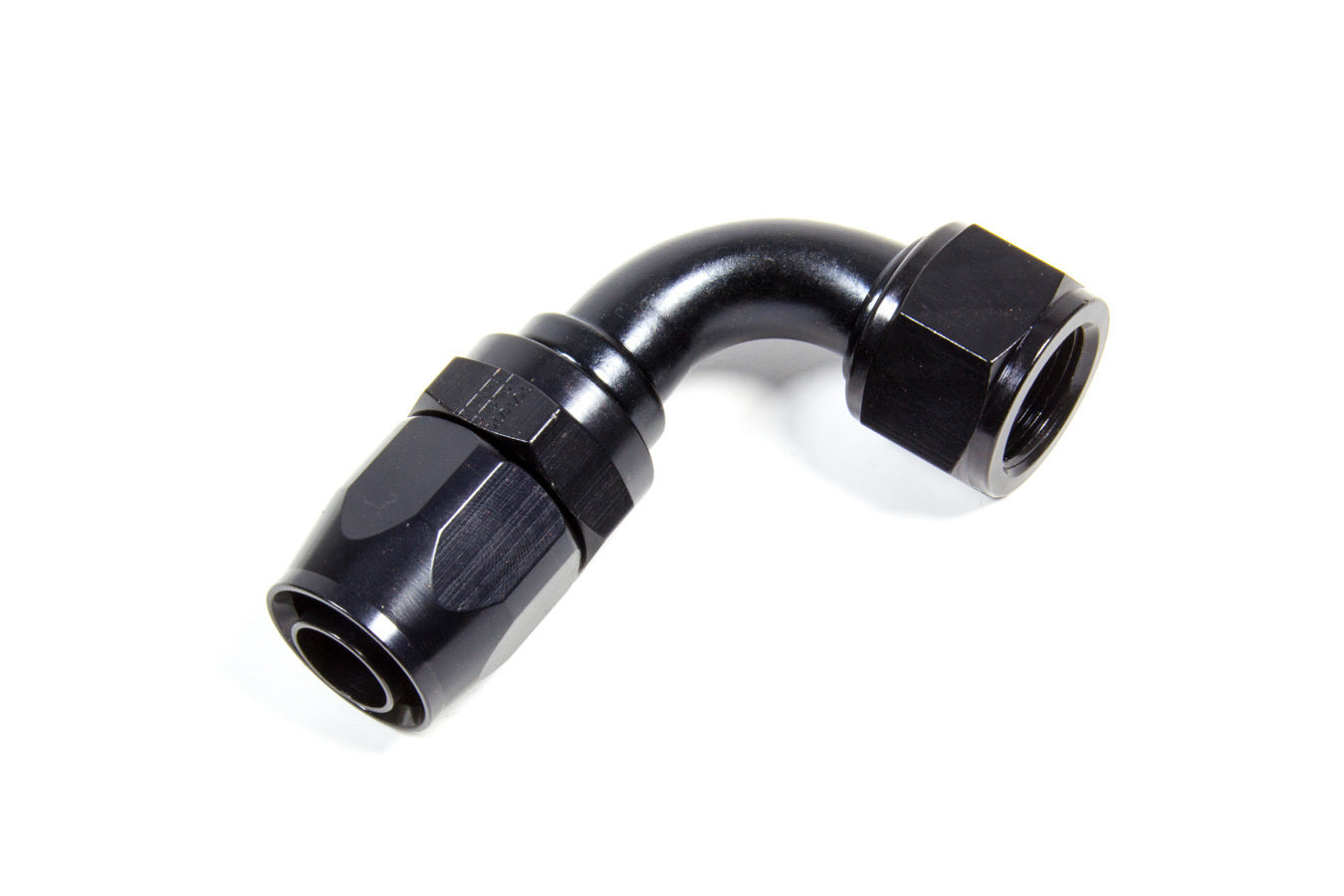 FRAGOLA Hose Fitting #10 90 Deg. to #12 Hose Black FRAGOLA