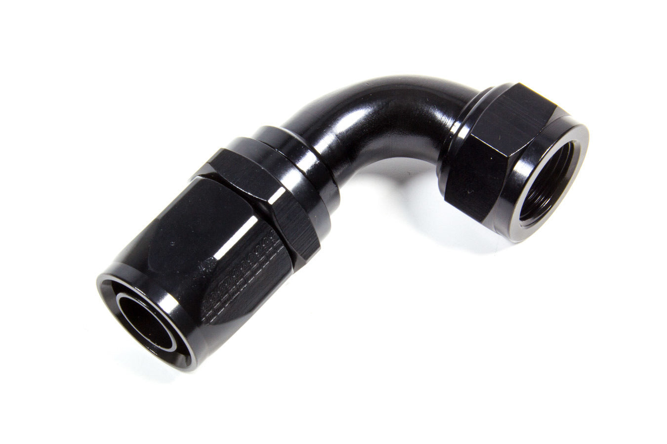 FRAGOLA Hose Fitting #12 90 Deg. to #16 Hose Black FRAGOLA