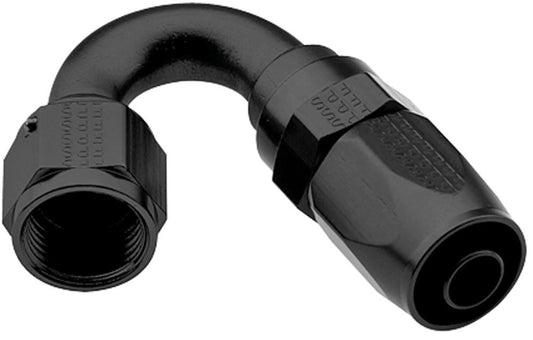 FRAGOLA Hose Fitting #4 150 Deg Pro-Flow Black FRAGOLA