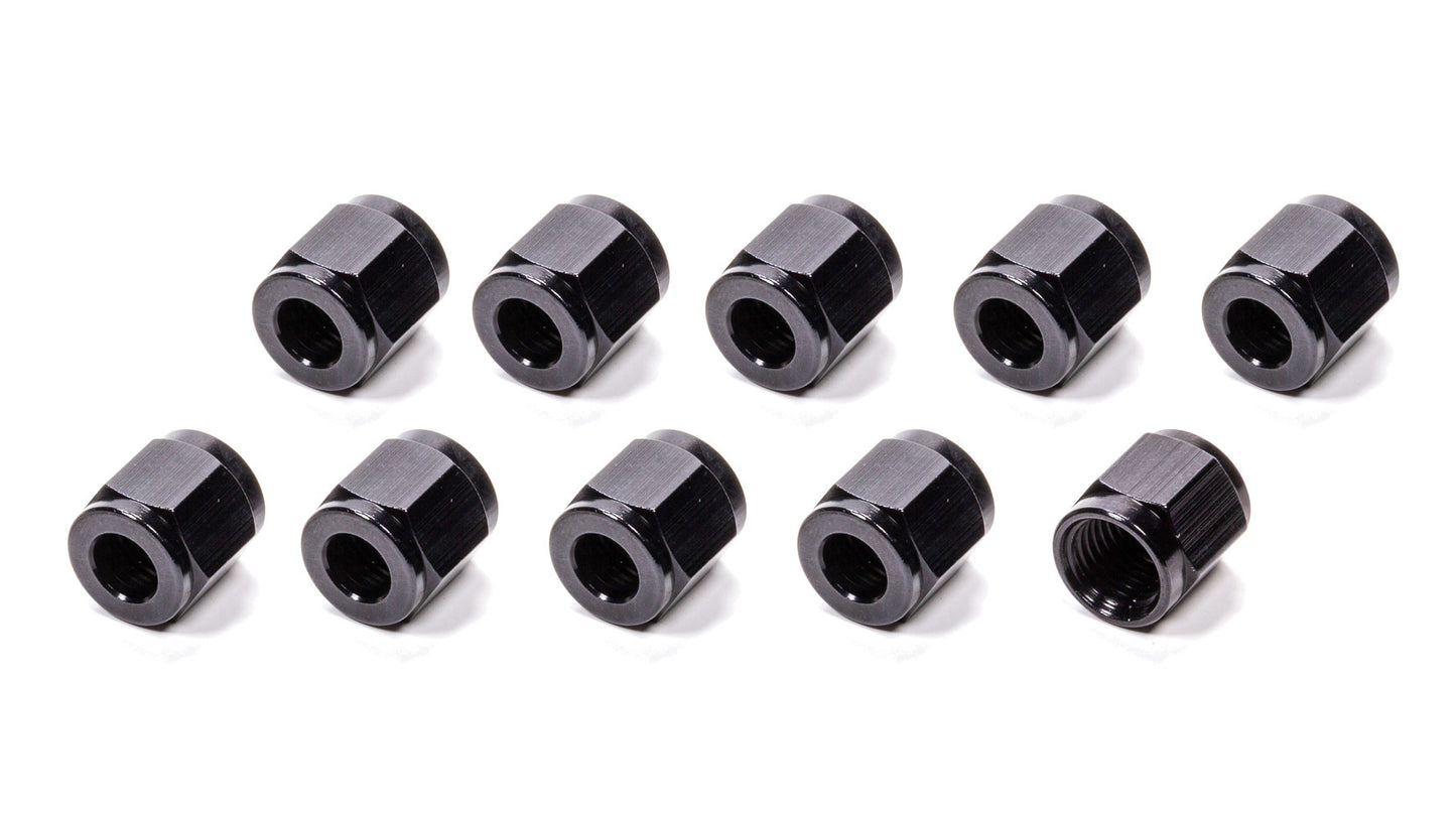 FRAGOLA #4 Aluminum Tube  Nuts (10pk) Black FRAGOLA