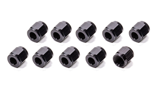 FRAGOLA #6 Aluminum Tube  Nuts (10pk) Black FRAGOLA