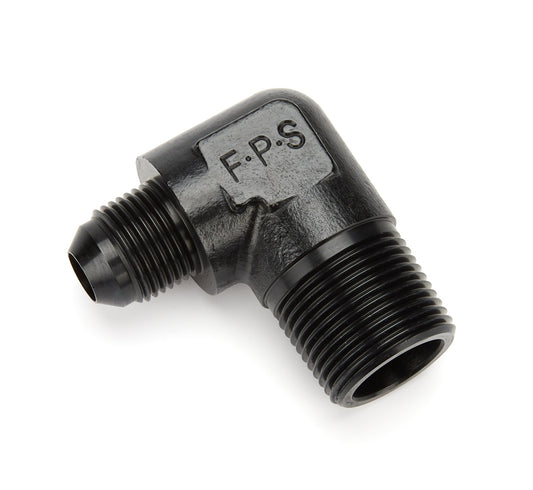 FRAGOLA 8an to 3/4 MPT 90-Deg Adapter Fitting Black FRAGOLA