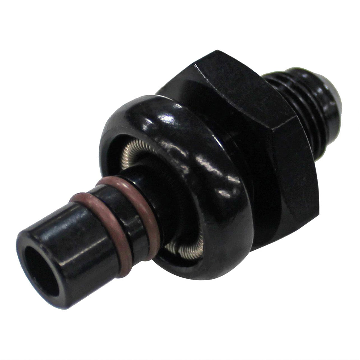 FRAGOLA 6an to Ford EFI .435 Shank Fitting Black FRAGOLA