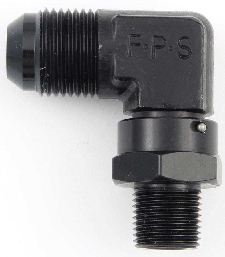 FRAGOLA #4 x 1/8 MPT 90 Deg Swivel Adapter Black FRAGOLA