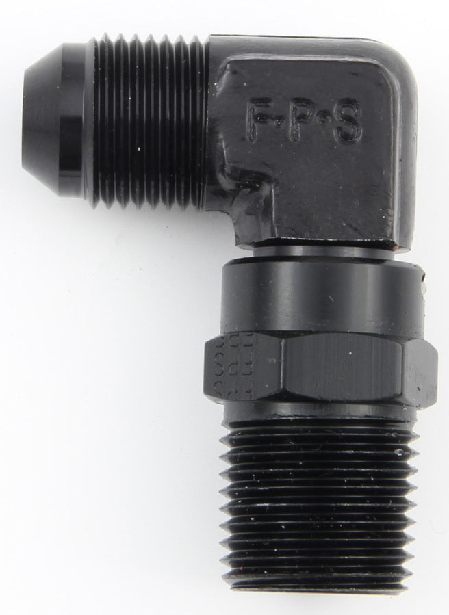 FRAGOLA #4 x 1/4 MPT 90 Deg Swivel Adapter Black FRAGOLA