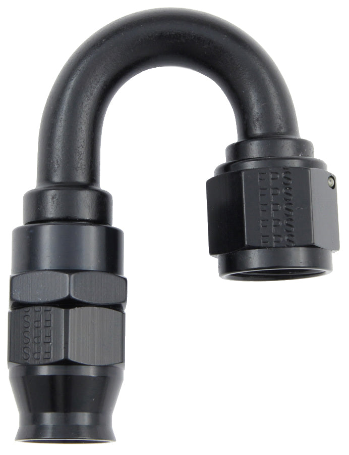 FRAGOLA Hose Fitting #6 180 Deg PTFE Black FRAGOLA