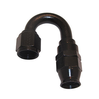 FRAGOLA Hose Fitting #12 180 Deg PTFE Black FRAGOLA