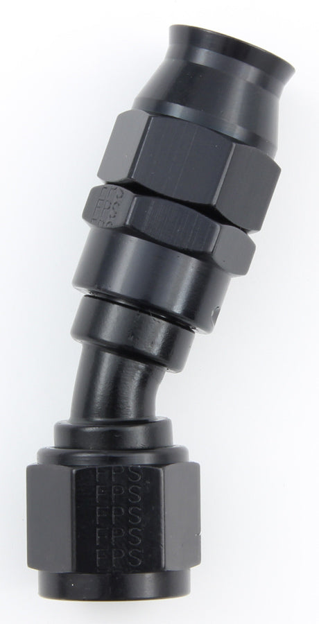 FRAGOLA Hose Fitting #6 30 Deg PTFE Black FRAGOLA