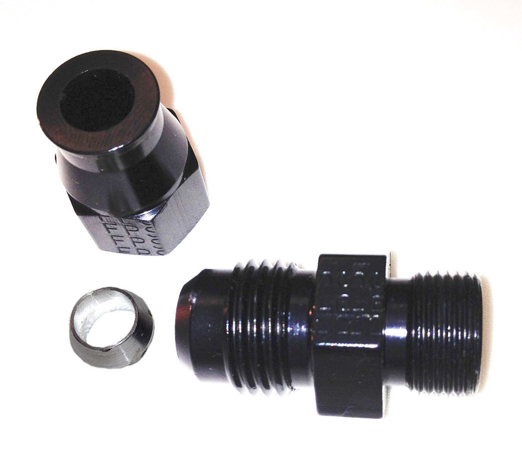 FRAGOLA 10AN Male to 5/8in Tube Adapter Fitting  Black FRAGOLA