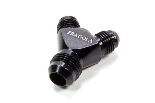 FRAGOLA 8an Y-Male Fitting w/ Dual 6an outlets Black FRAGOLA