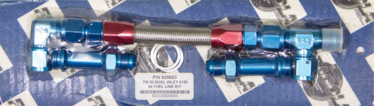 FRAGOLA #8 Fuel Line Kit 7/8-20 Dual Inlet 4150 FRAGOLA