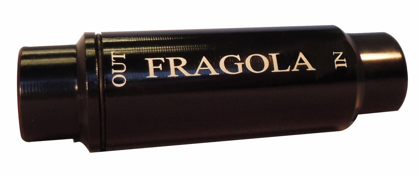 FRAGOLA Fuel Filter w/40 Micron Element #6 In/Out Black FRAGOLA