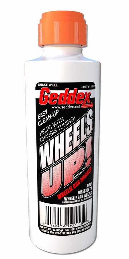 GEDDEX Wheels Up Wheelie Bar Marker Orange 3oz Bottle GEDDEX