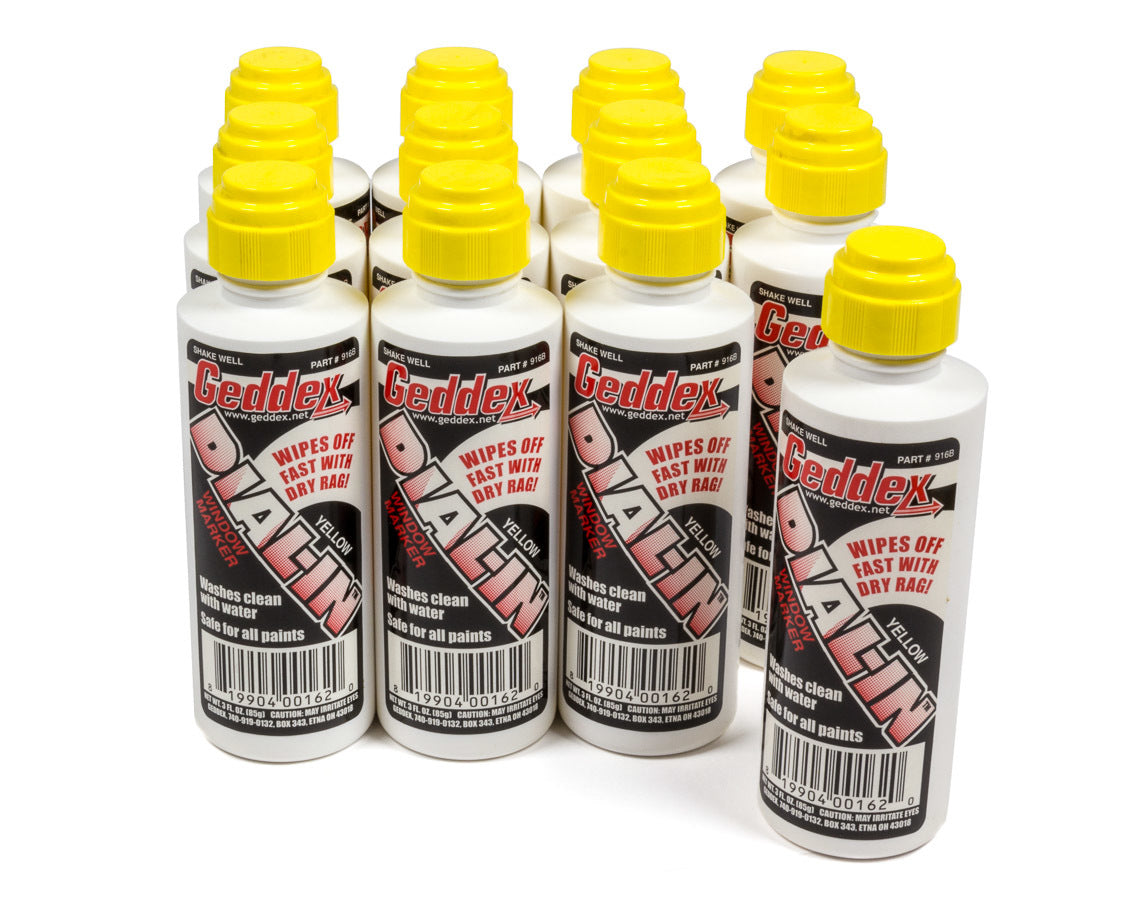 GEDDEX Dial-In Window Marker Yellow Case 12x3oz GEDDEX