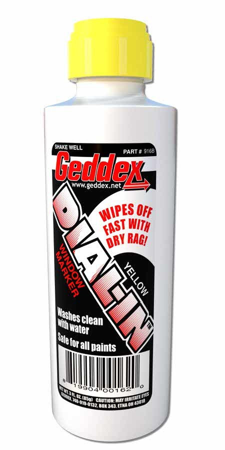 GEDDEX Dial-In Window Marker Yellow 3oz Bottle GEDDEX