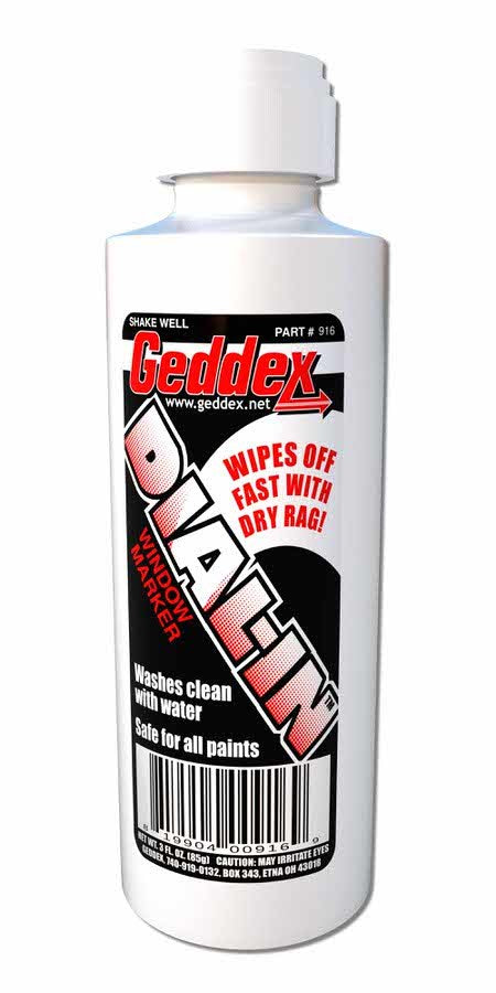 GEDDEX Dial-In Window Marker White 3oz Bottle GEDDEX