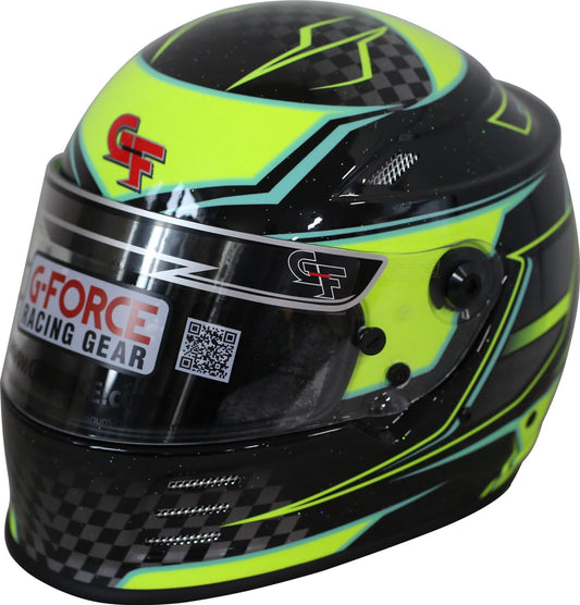 G-FORCE HELMET REVO GRAPHICS MED YELLOW SA2020 G-FORCE