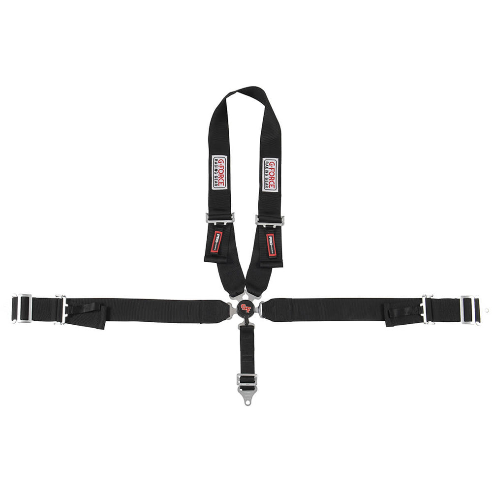 G-FORCE 5pt Harness Camlock Black U Shoulder Pull-Dn G-FORCE