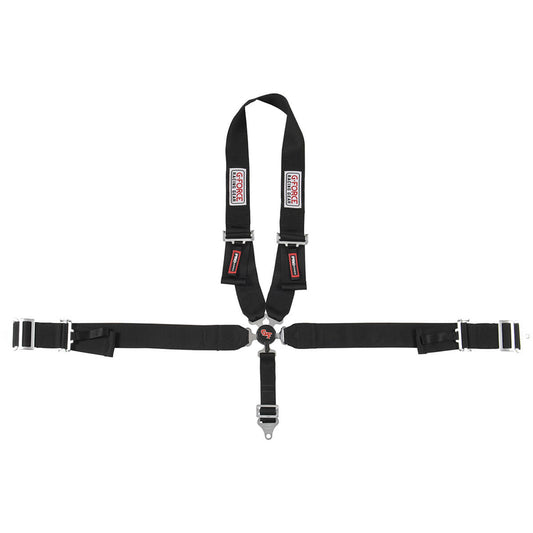 G-FORCE 5pt Harness Camlock Black U Shoulder Pull-Dn G-FORCE