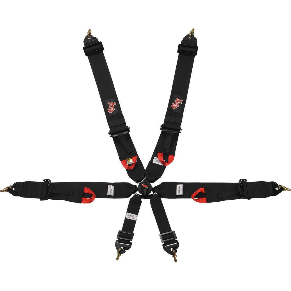 G-FORCE 6pt Harness Camlock Indiv P/U Black  FIA G-FORCE