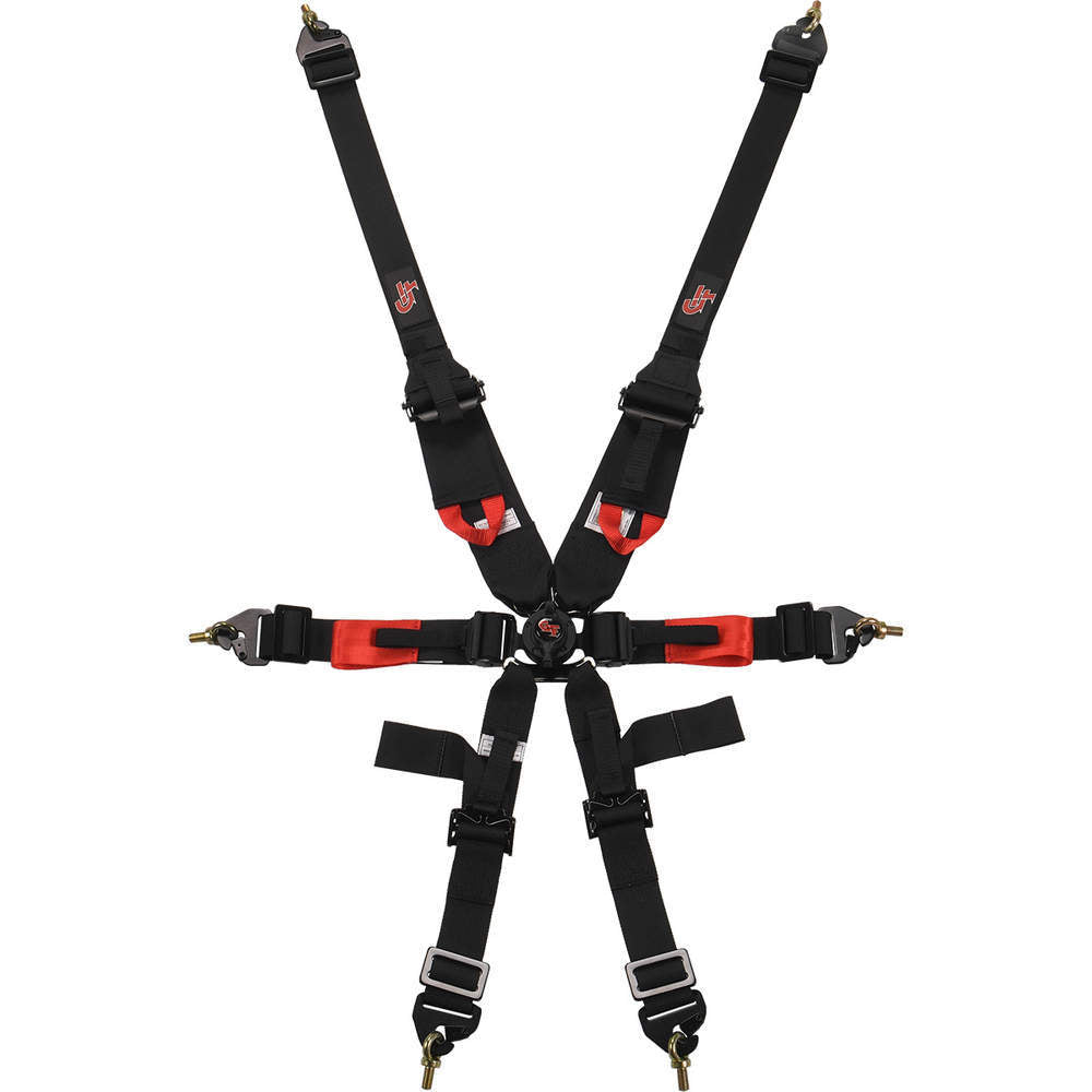 G-FORCE 6pt Harness Camlock Indiv Black Euro FIA G-FORCE