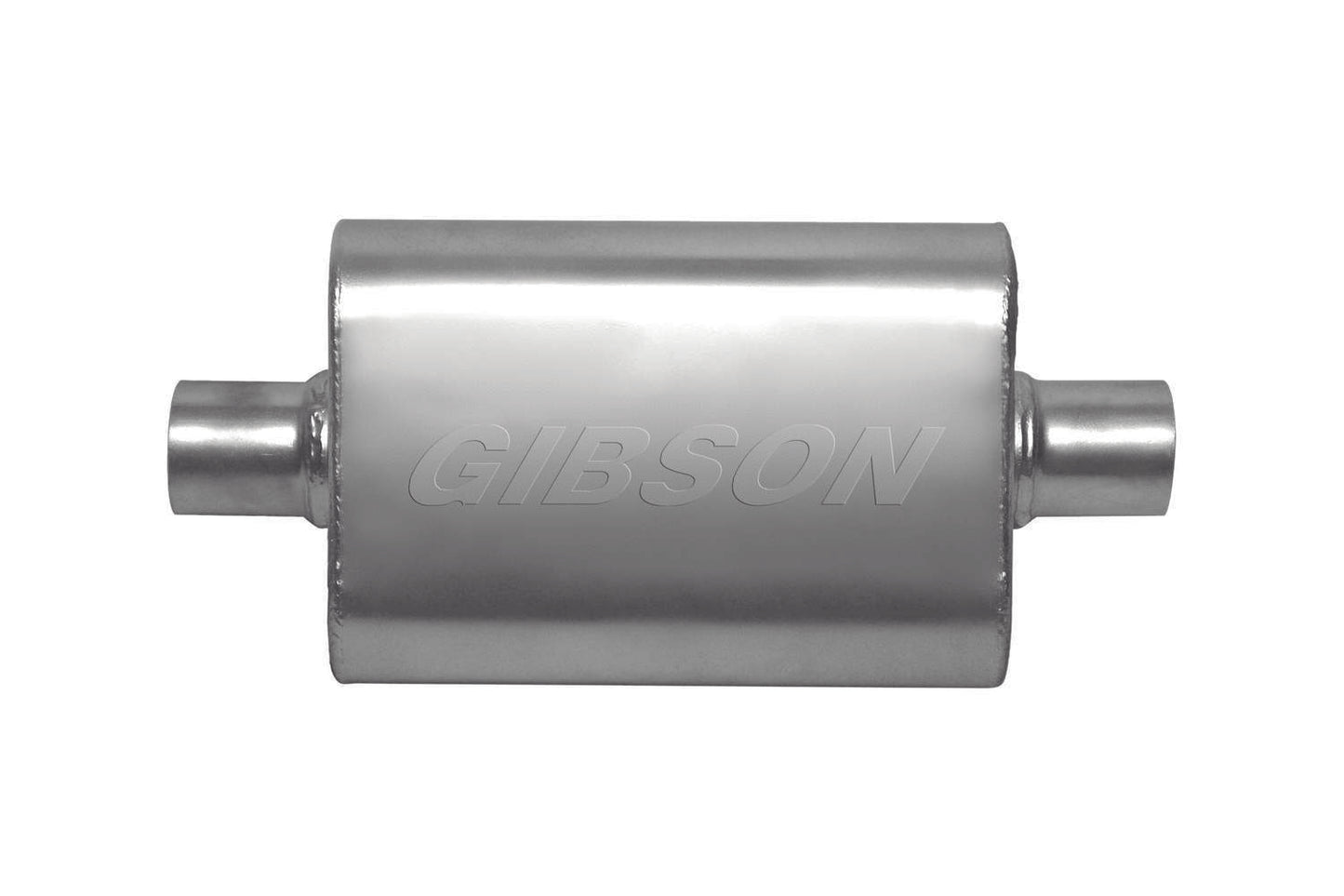 GIBSON EXHAUST CFT Superflow Center/Cen ter Oval Muffler Stainle GIBSON EXHAUST