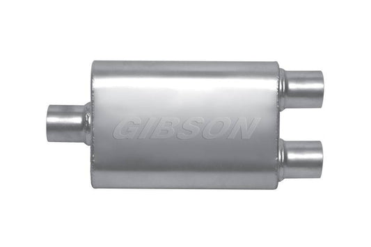 GIBSON EXHAUST MWA 3.0in Center/2.5in D ual Oval Muffler GIBSON EXHAUST