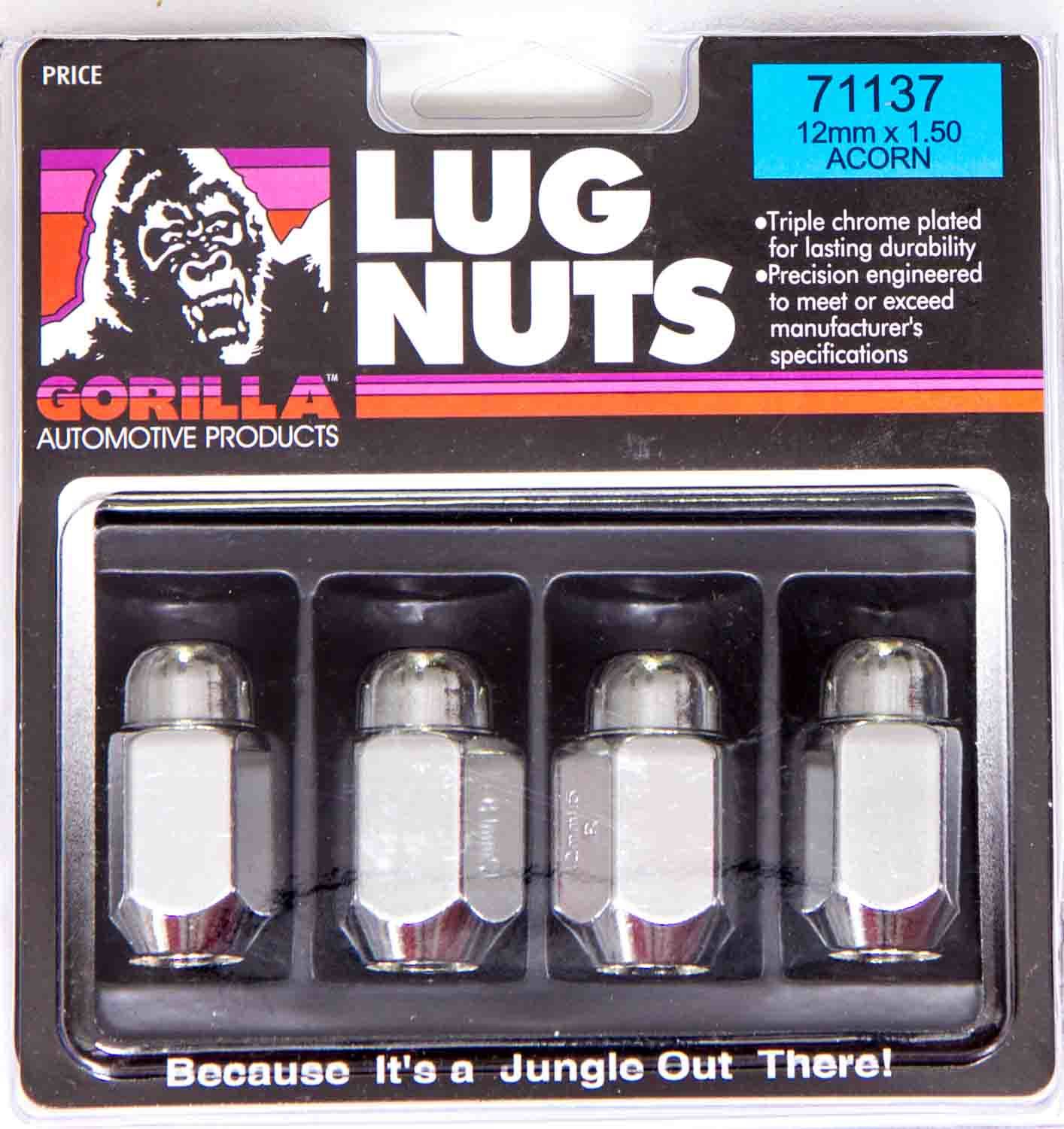 GORILLA 100 Lugnuts 7/16 Acorn 13/16 Hex GORILLA