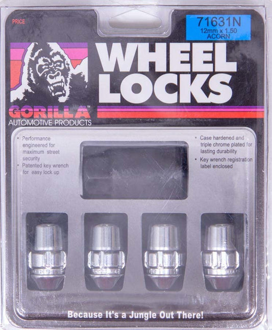 GORILLA Wheel Lock System 1/2in Acorn Black 20pk GORILLA