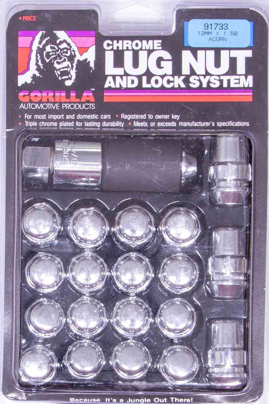 GORILLA Lug Nut and Lock System 14mmx1.50 Acorn Bulge GORILLA