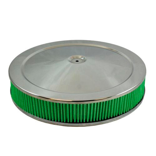 GREEN FILTER Air Cleaner Assembly 14 x 3 Flat Base GREEN FILTER