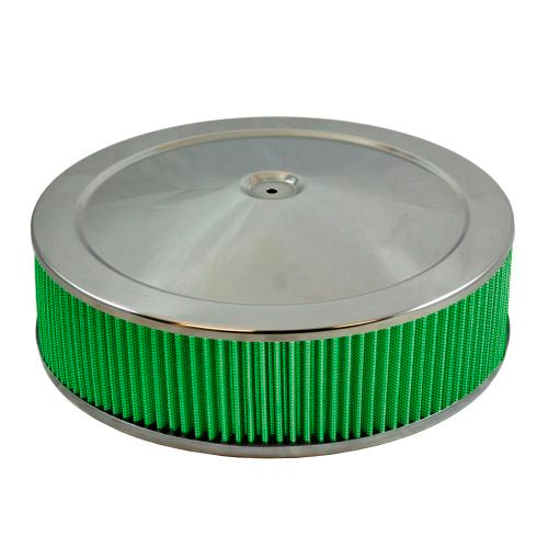 GREEN FILTER Air Cleaner Assembly 14 x 4 Flat Base GREEN FILTER