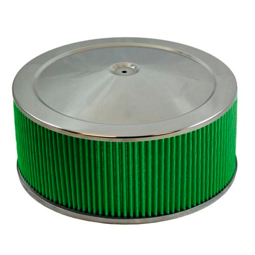 GREEN FILTER Air Cleaner Assembly 14 x 6 Flat Base GREEN FILTER