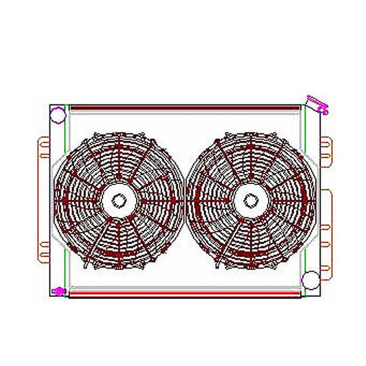 GRIFFIN Radiator Combo Unit GM A & F Body w/o Trans Clr GRIFFIN